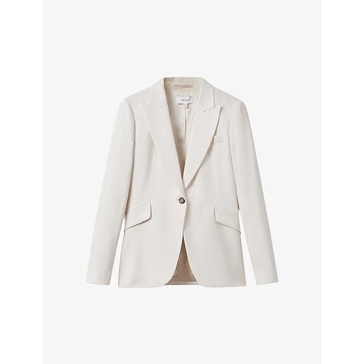 Millie peak-lapel single-breasted woven blazer