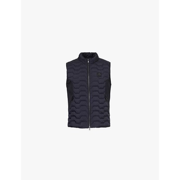 Granite brand-plaque slim-fit shell-down gilet