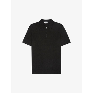 Maxwell zipped merino-wool polo shirt