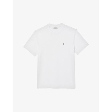 Logo-embroidered cotton T-shirt