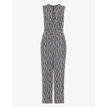 Josie optical rope-pattern woven jumpsuit