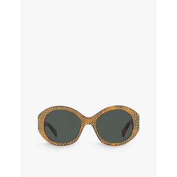 CL000415 round-frame acetate sunglasses