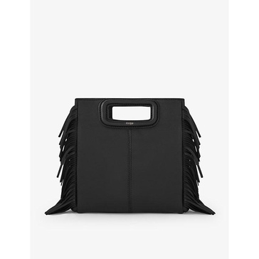 M fringed-trim leather cross-body bag