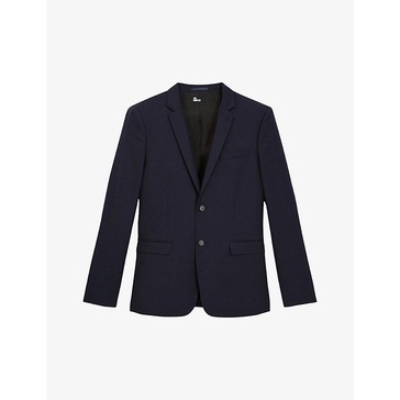 Straight-cut single-breasted wool blazer