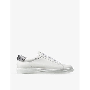 Rome brand-plaque leather low-top trainers