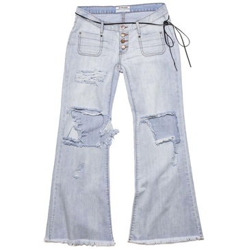 Light Blue Cotton Jeans & Pant