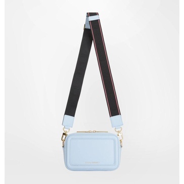 blue fabric crossbody women's bag