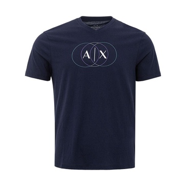 Armani Exchange Sleek Cotton Blue Tee for Stylish Men