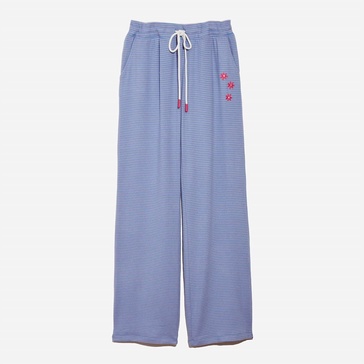 happy stripe sweatpant in glacier blue