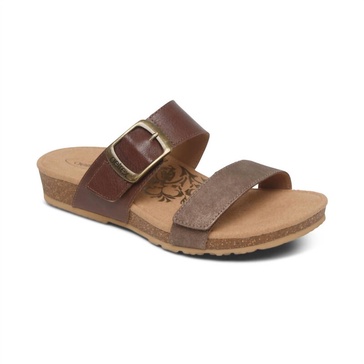 women's daisy adjustable slide in brown