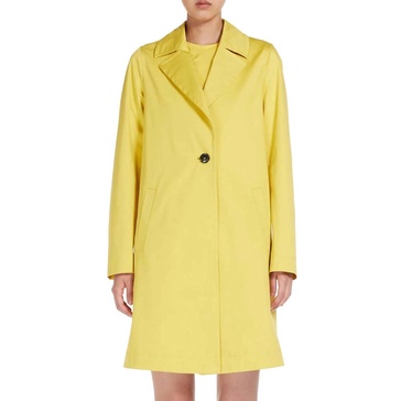 agordo cotton a-line rain jacket in yellow