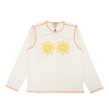 optic white flower long sleeve t-shirt