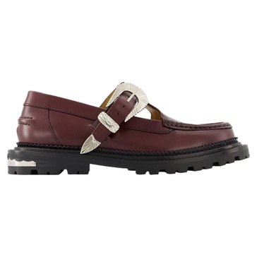 aj1278 loafers -  pulla - leather - burgundy