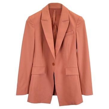 single-breasted blazer t in coral wool