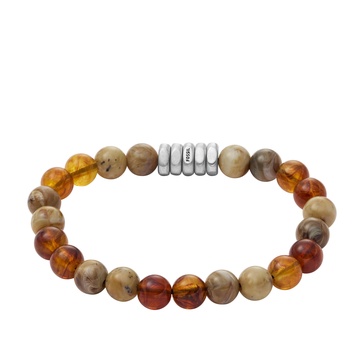 men's autumn beads brown acrylic beaded bracelet