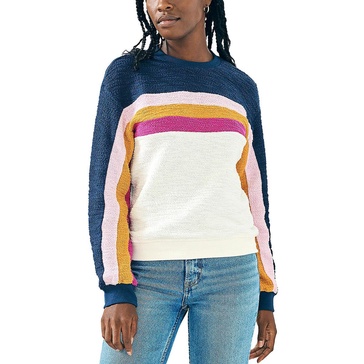 womens organic cotton striped pullover sweater