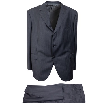 wool charcoal grey single breasted suit