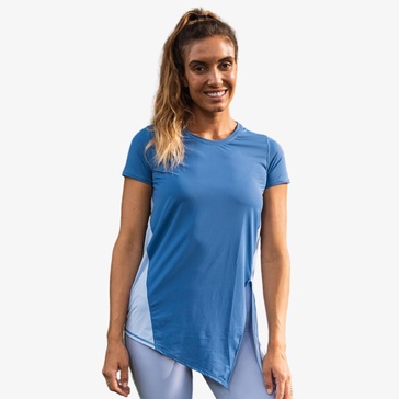 women's side split tie up tee