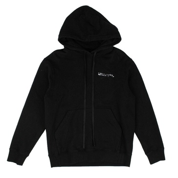 logo print hoodie sweatshirt - black