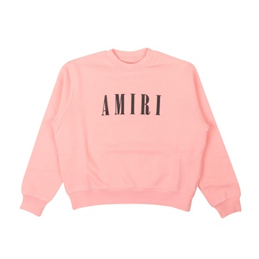 girl's baby pink logo crewneck sweatshirt