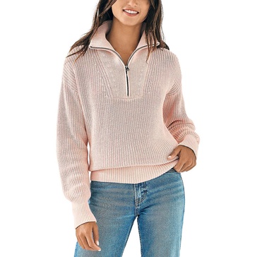 womens organic cotton zipper pullover sweater