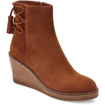 banbury womens leather strappy wedge boots