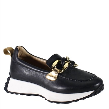 women's kind words loafer sneaker in black/gold