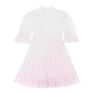 exclusive dip dye short prairie white pink day dress