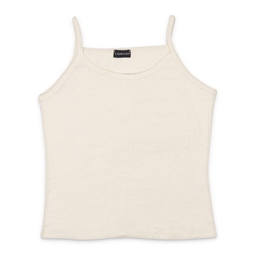 pointelle cream tank