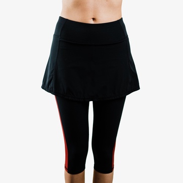 women's short sport skirt with attached 17" leggings