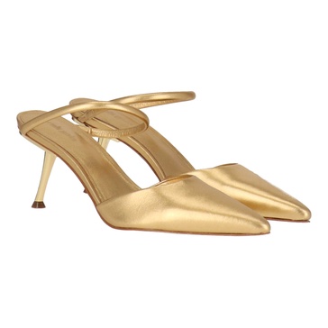 womens gold mule