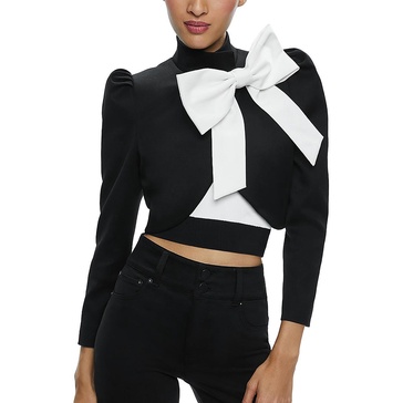 womens bow cropped bolero