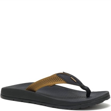 men's lowdown flip-flops in score bronze