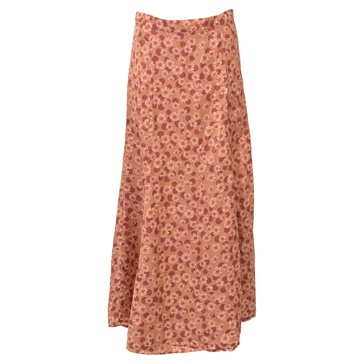 midi pascaline floral-print skirt in orange twill