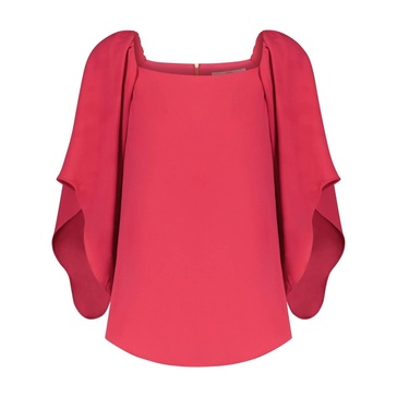 frances 3/4 sleeve top in beetroot