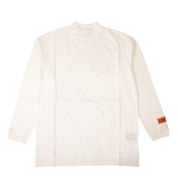 white logo turtleneck long sleeve t-shirt