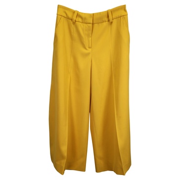 palazzo pants in yellow polyester