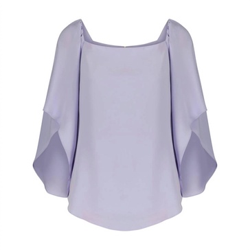 frances 3/4 sleeve top in lilac