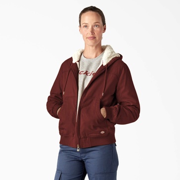 women's fleece lined duck canvas jacket