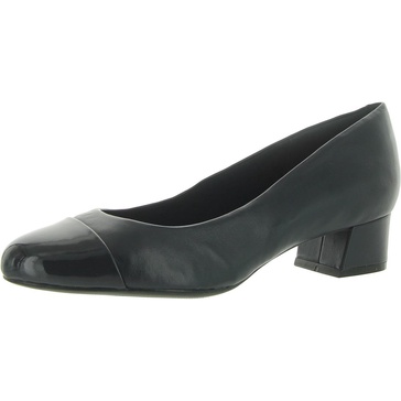 lucinda womens leather slip-on pumps