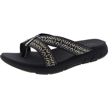 juniper womens printed slip on thong sandals