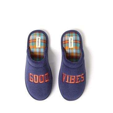 men's father's day embroidered scuff house slipper