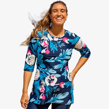 women's gia 3/4 sleeve swim tunic