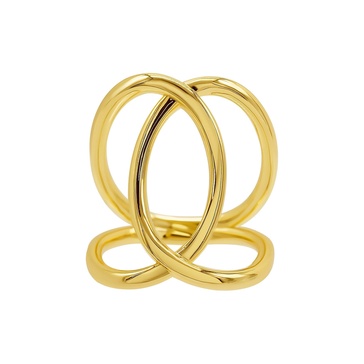 14k gold plated tall infinity ring