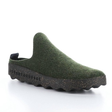 women's come mule in military green