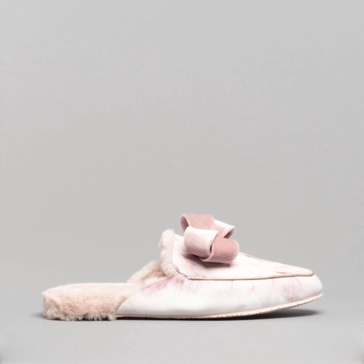 women's bhaybe satin moccasin slippers in pink