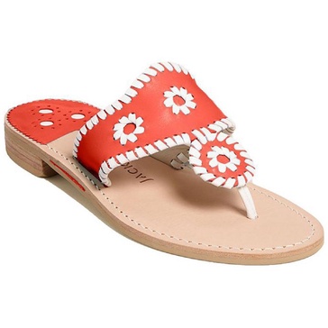 jacks flat  womens leather embellished thong sandals