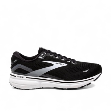 men's ghost 15 running shoes in black/blackened pearl/white