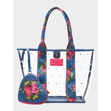 clear tote denim