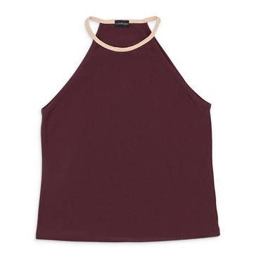 halter burgundy tank